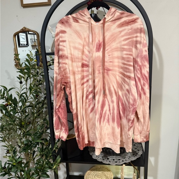 plus size C&C light sweatshirt, tie-dye pink - Picture 1 of 8